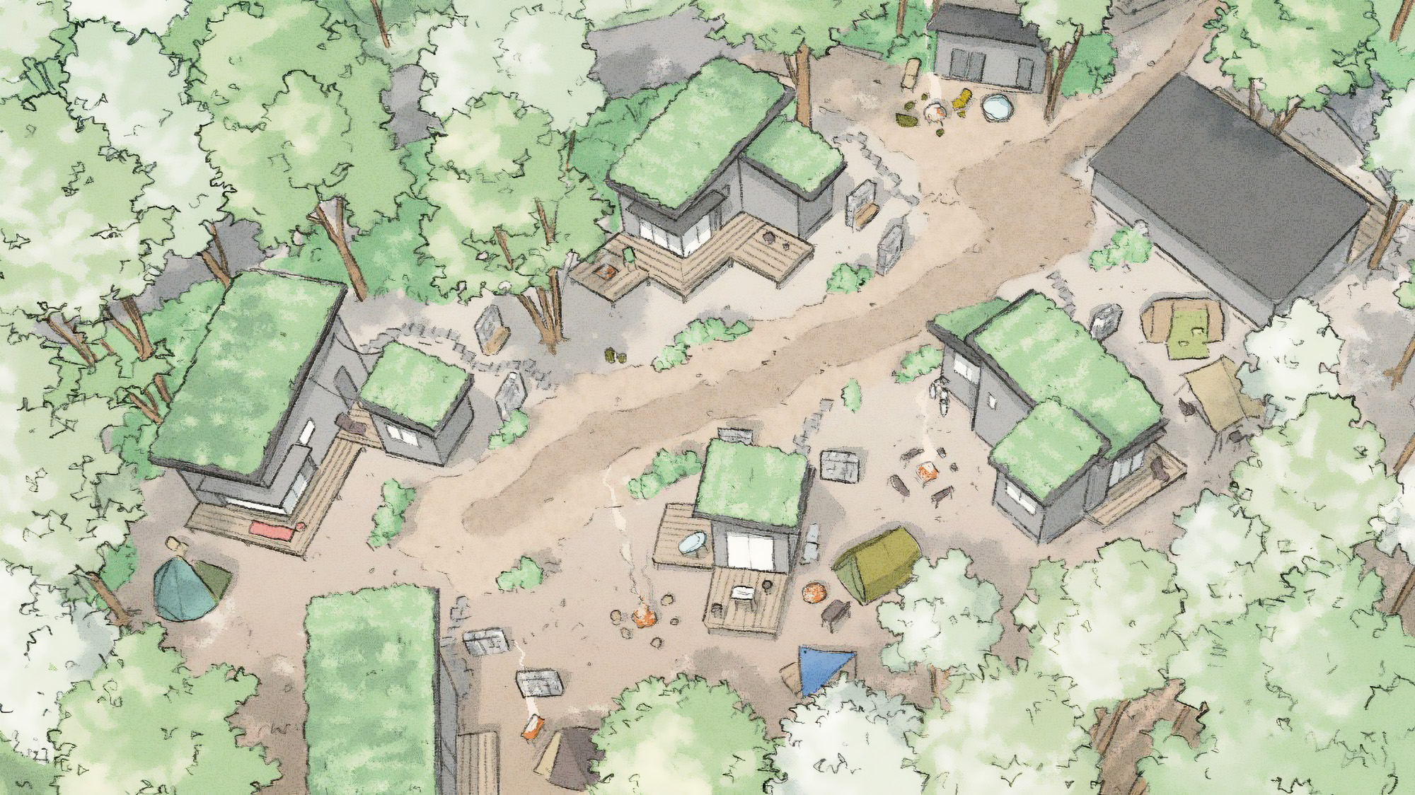 自然とつながるリビング
